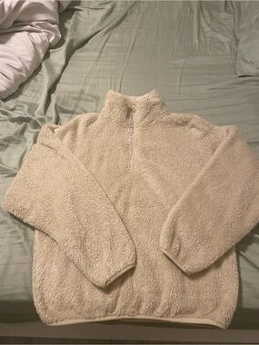 TNA Cream Sherpa Half-Zip Jacket